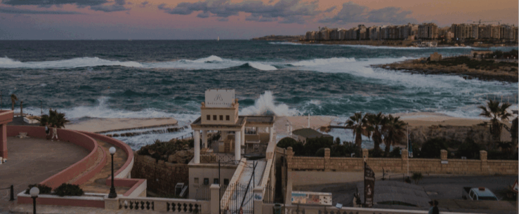 View of Pembroke, Malta, where the new reverse osmosis plant is planned.