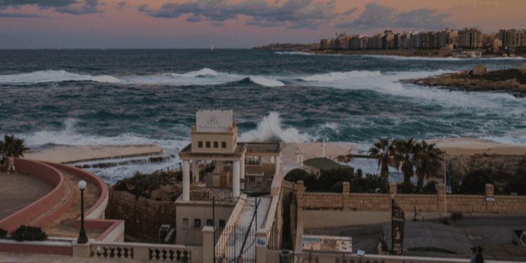 View of Pembroke, Malta, where the new reverse osmosis plant is planned.