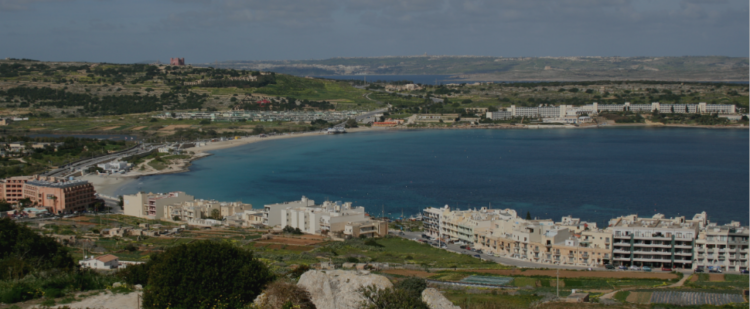 View of Mellieħa, Malta, where the new National Farm Waste Treatment Facility is planned.